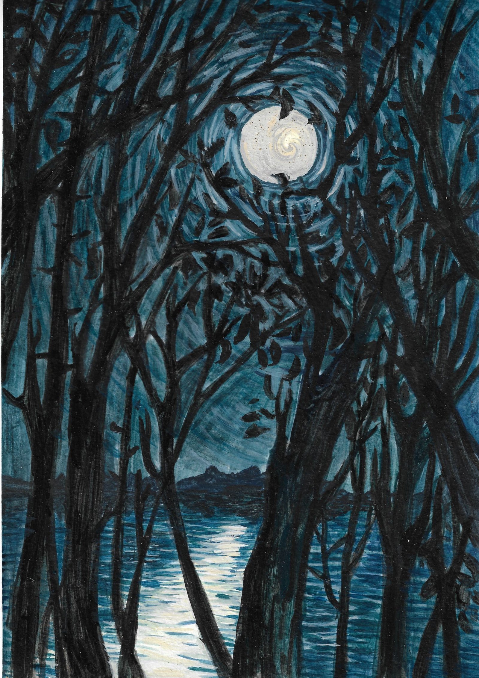 MONDSEE, egg tempera + natural pigments 2018